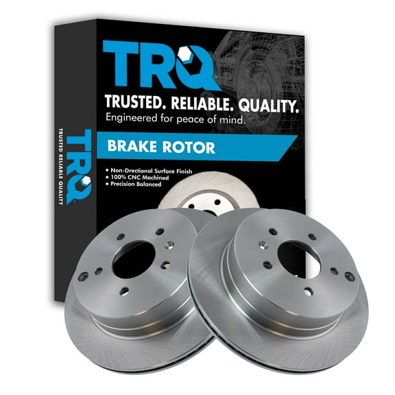 TRQ Rear Brake Rotors Set Vented Fits Select 2012-2015 Chevrolet Captiva Sport 2007-2009 Equinox Pontiac Torrent 2008-2010 Saturn Vue Suzuki XL-7