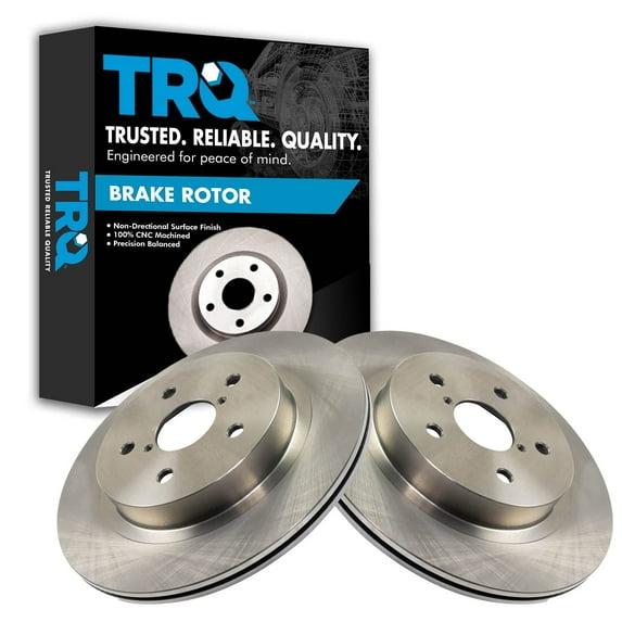 TRQ Rear Brake Rotors Set Vented Fits Select 2015-2021 Subaru Legacy Outback 2016-2022 WRX
