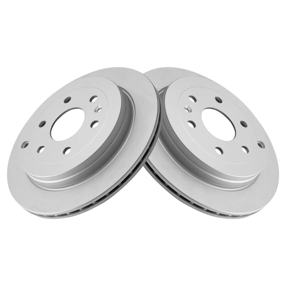 TRQ Rear Brake Rotors Set Vented Premium G-Coated Fits Select 2008-2017 Buick Enclave 2009-2017 Chevrolet Traverse 2007-2016 GMC Acadia 2017 Acadia Limited 2007-2010 Saturn Outlook