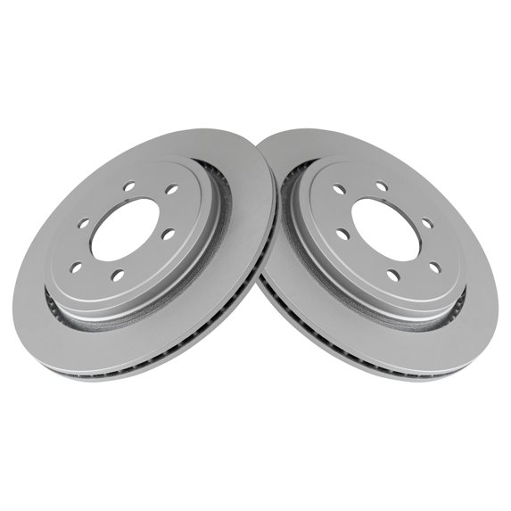 TRQ Rear Brake Rotors Set Vented Premium G-Coated Fits Select 2015-2017 Ford F-150