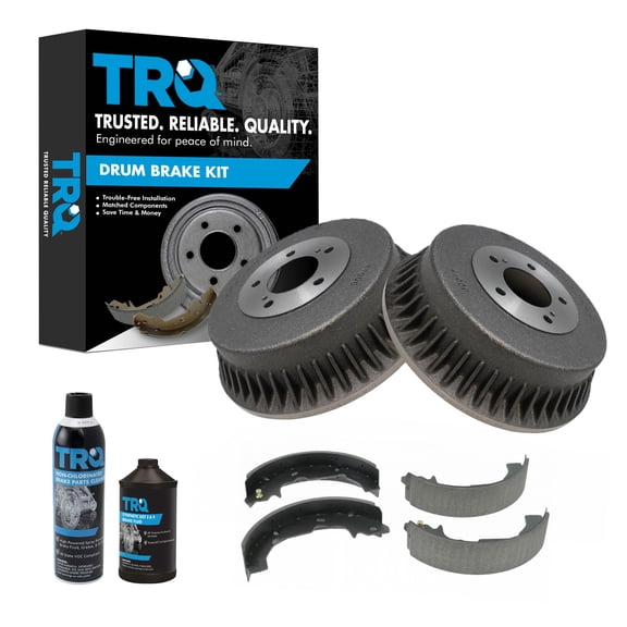 TRQ Rear Brake Shoe and Drum Kit w/Fluids 5 Stud w/Fluids for 93-02 Villager BKA18191