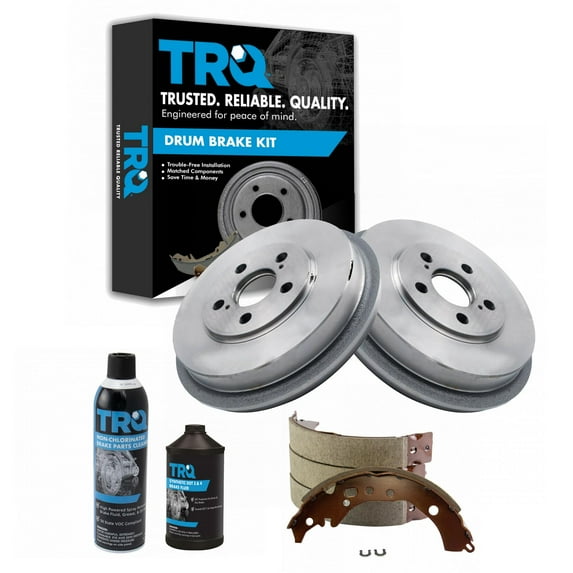 TRQ Rear Brake Shoes Drums Cleaner & Fluid Kit Fits 2008-2014 Scion xD BKA19496