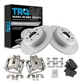 thumbnail image 1 of TRQ Rear Brake Pad & Rotor Kit Brake Caliper Brake Pads Brake Rotor Ceramic Premium G-Coated Fits Select 2005-2018 Chrysler 300 2009-2016 Dodge Challenger 2006-2016 Charger 2005-2008 Magnum, 1 of 6