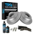thumbnail image 1 of TRQ Rear Ceramic Brake Pad & Coated Rotor Kit w/Chemicals for Nissan NV BKA24782, 1 of 6