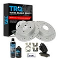thumbnail image 1 of TRQ Rear Ceramic Brake Pad & Performance Rotor Kit for Kia Rio Hyundai Accent BKA21599, 1 of 6