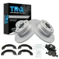thumbnail image 1 of TRQ Rear Brake Pad & Rotor Kit Brake Pads Brake Rotor Parking Brake Shoe Set Ceramic Premium G-Coated Fits Select 2000-2006 BMW X5, 1 of 4