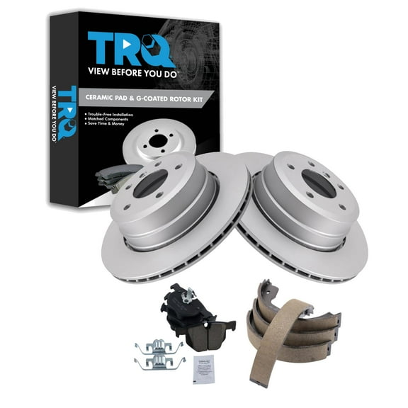TRQ Rear Ceramic Brake Pad & Rotor Kit Fits Select 2006-2010 BMW
