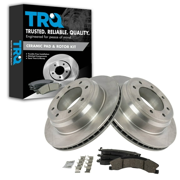 TRQ Rear Ceramic Brake Pad & Rotor Kit for Nissan NV BKA14343