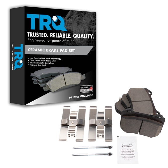TRQ Rear Ceramic Brake Pad Set for Subaru WRX STI BFA19011