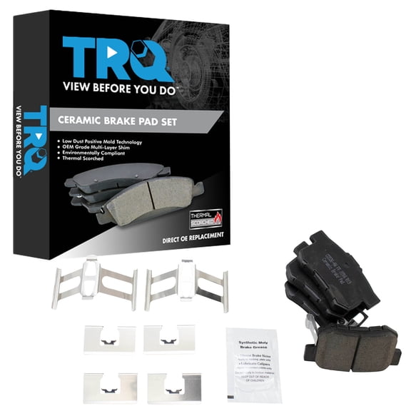TRQ Rear Brake Pads Ceramic Fits 2001-2003 Acura CL 1991-1995 Legend 2007-2012 RDX 1996-2004 RL 1999-2008 TL 2002-2004 Honda CR-V 2003-2011 Element 1995-1998 Odyssey 1996-1999 Isuzu Oasis