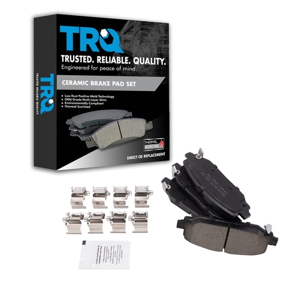 TRQ Rear Ceramic Brake Pads Fits 2018-2022 Jeep Wrangler BFA27053