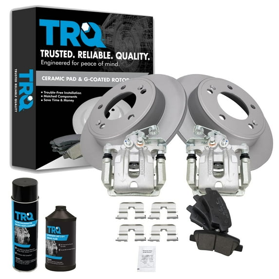 TRQ Rear Ceramic Brake Pads & Rotors Fits 2011-2016 Hyundai Elantra BKA23570
