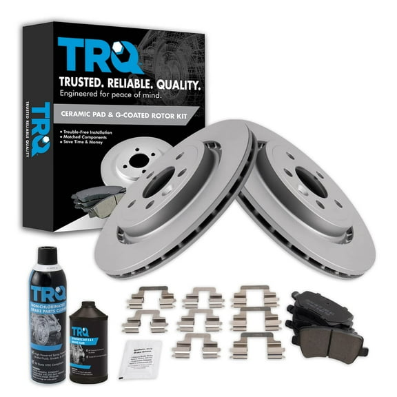 TRQ Rear Ceramic Brake Pads & Rotors Kit Fits 07-18 Volvo S60 S80 V60 V70 XC70 BKA24729
