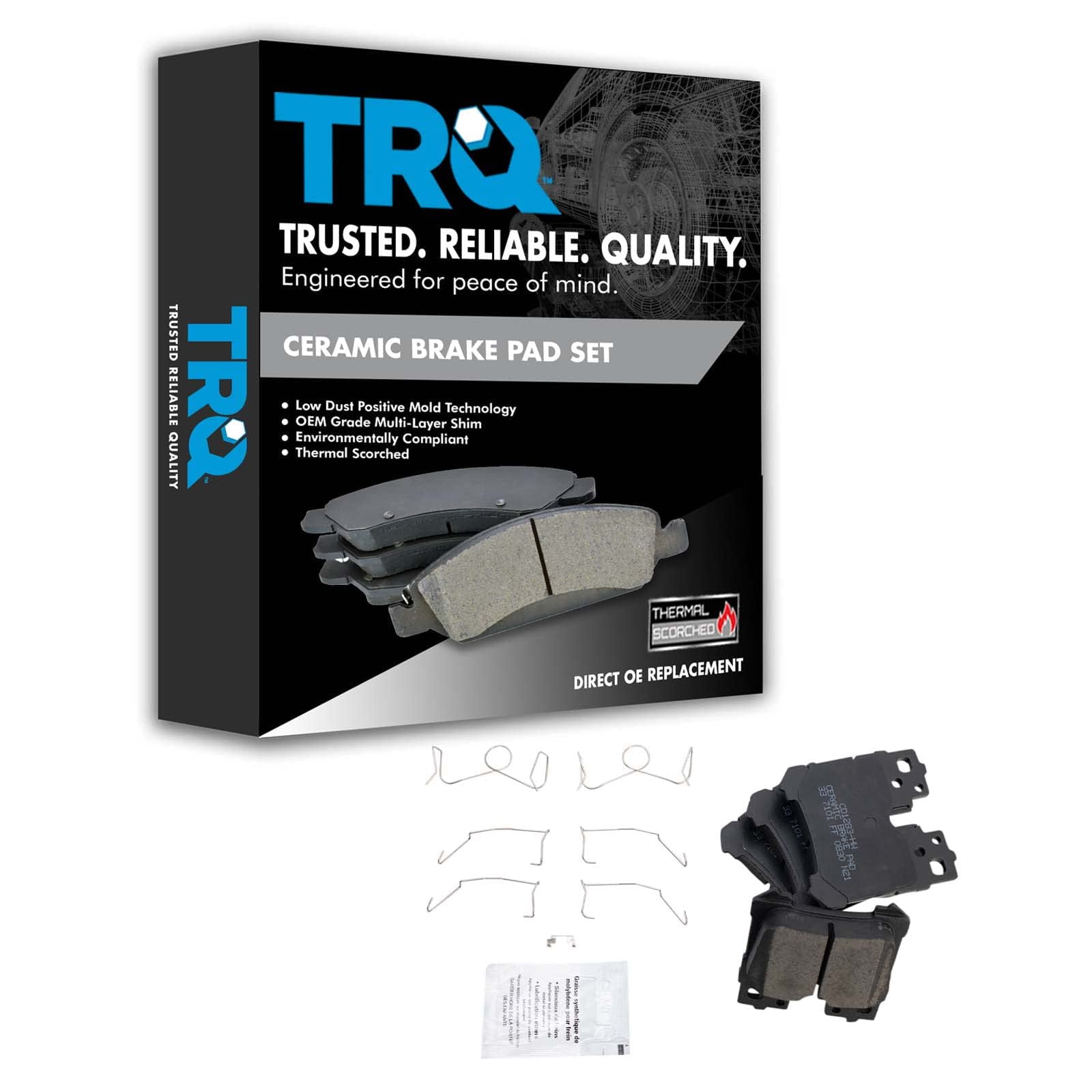 TRQ Rear Ceramic Disc Brake Pad Set for Lexus LS460 LS500 LS500h LS600h ...