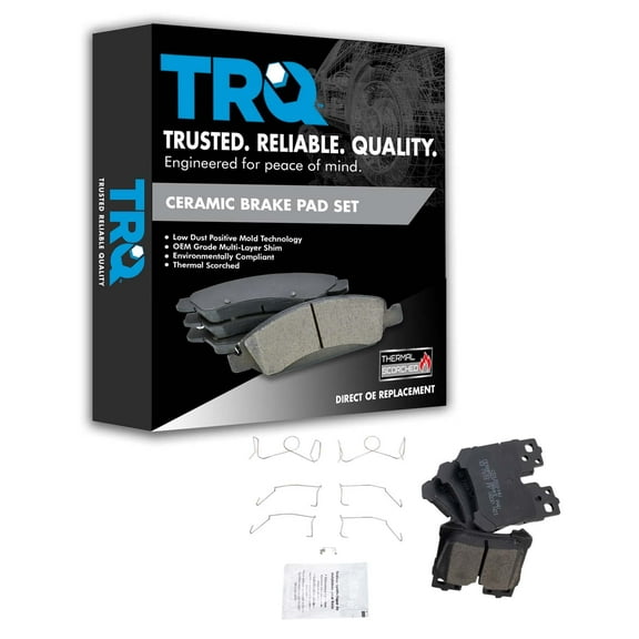 TRQ Rear Ceramic Disc Brake Pad Set for Lexus LS460 LS500 LS500h LS600h BFA18943