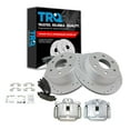 thumbnail image 1 of TRQ Rear Ceramic Pads Performance Drilled Slotted Zinc Coated Rotors & Calipers, 1 of 8