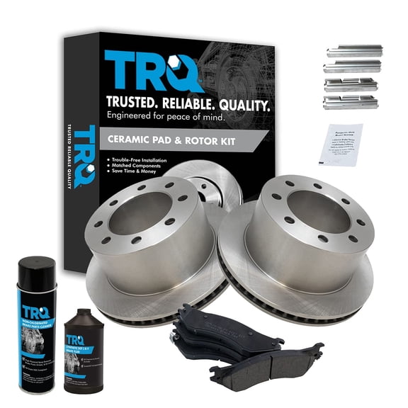 TRQ Rear Disc Brake Posi Ceramic Pad & Rotor Kit w/Chemicals for 01-02 Ram Truck BKA16575 Fits select: 2001-2002 DODGE RAM 2500, 2001-2002 DODGE RAM 3500