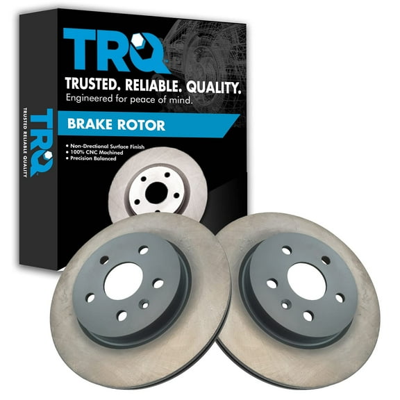 TRQ Rear Disc Brake Rotor Kit Pair Set of 2 Fits Select Buick Chevrolet Cadillac