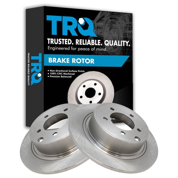 TRQ Rear Disc Brake Rotor Pair Set for 200 / Avenger / Caliber / Compass / Lancer / Outlander / Outlander Sport / Patriot / Sebring