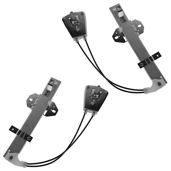 TRQ Rear Door Manual Window Regulators Pair Set LH & RH for 92-95 Civic WRA50564 Fits select: 1992-1995 HONDA CIVIC