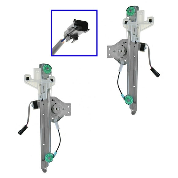 TRQ Rear Door Power Window Regulator & Motor Pair of 2 for 07-12 Dodge Caliber WRA50840