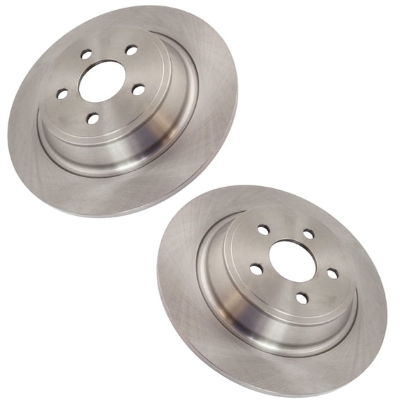 TRQ Rear Driver & Passenger Side Brake Rotor Pair Fits Select Ford Edge