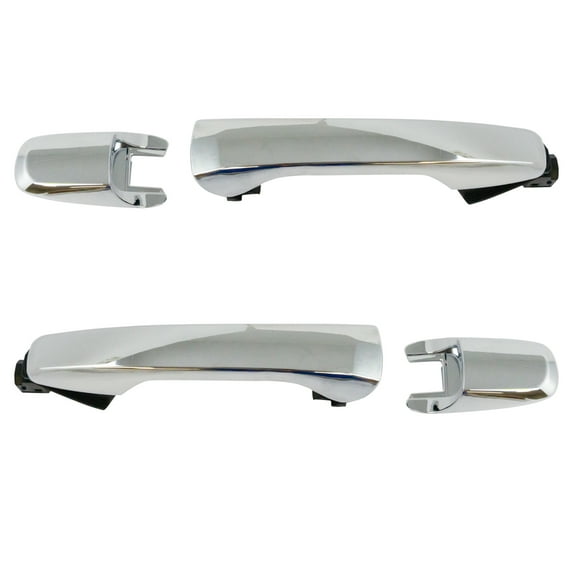 TRQ Rear Exterior Outside Door Handle Pair Chrome for Ford Explorer Edge DHA35866