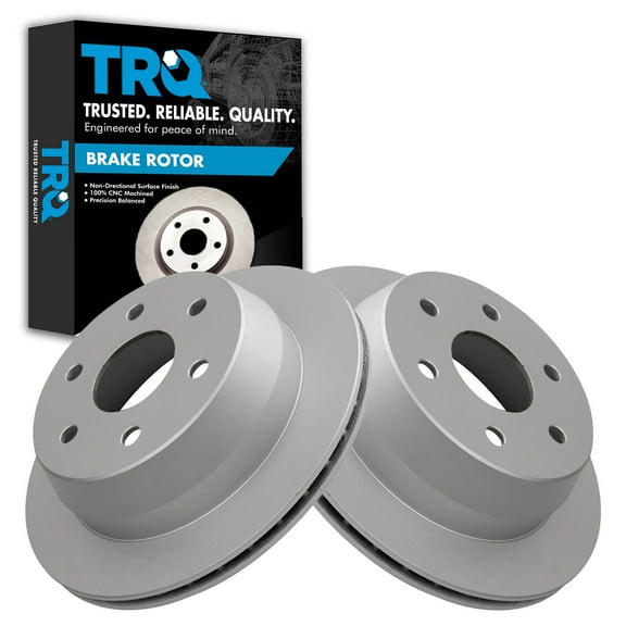 TRQ Rear G-Coated Brake Rotor Driver or Passenger Side LH RH for GM Truck SUV