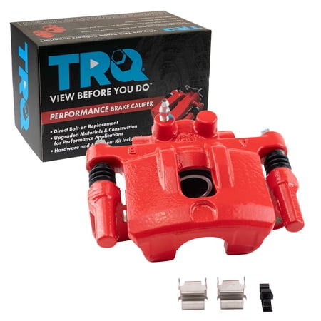 TRQ Rear Left Brake Caliper Compatible with 07-14 Chrysler Dodge 07-17 Jeep 08-17 Mitsubishi