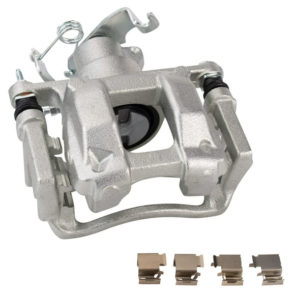 TRQ Rear Left Brake Caliper w/Bracket Drivers Side Compatible with 2015-2019 Ford Transit-150 Transit-250 Transit-350 Transit-350 HD