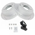 thumbnail image 1 of TRQ Rear Metallic Brake Pad & Performance Drilled Slotted Coated Rotor Kit, 1 of 6