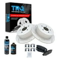 thumbnail image 1 of TRQ Rear Metallic Brake Pad & Performance Drilled Slotted Rotor Kit w/Chemicals BKA17577 Fits select: 2005-2007 SUBARU LEGACY, 2008-2009 SUBARU OUTBACK, 1 of 6