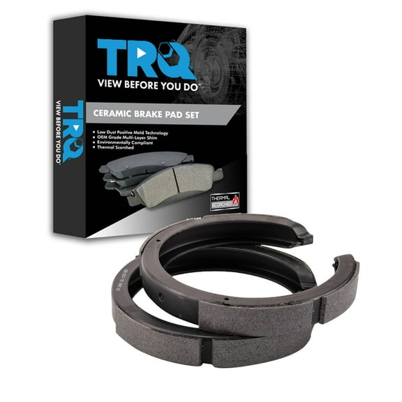 TRQ Rear Parking Brake Shoe Set Fits Select 2007-2010 Ford Edge Lincoln MKX 2007-2012 Mazda CX-7 CX-9 2008 Tribute 2004-2006 Pontiac GTO