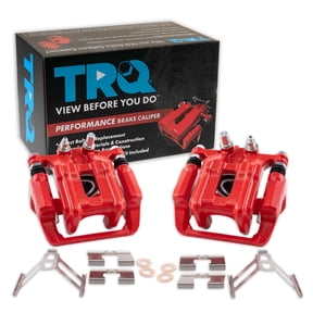 TRQ Rear Performance Brake Caliper Set Red Compatible with 2007-2012 Acura RDX 2010-2011 Honda Accord Crosstour 2007-2011 CR-V