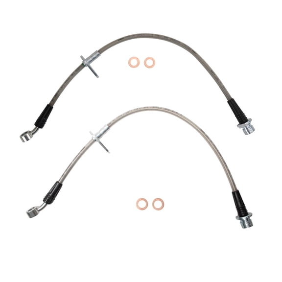 TRQ Rear Performance Brake Hose Set Fits 2004-2008 Acura TL