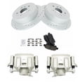 thumbnail image 1 of TRQ Rear Performance Brake Pad & Rotor Kit Brake Caliper Brake Pads Brake Rotors Set Ceramic Solid Premium G-Coated Fits Select 2004-2010 Toyota Sienna, 1 of 6