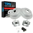 thumbnail image 1 of TRQ Rear Performance Brake Pad & Rotor Kit Brake Caliper Brake Pads Brake Rotors Set Ceramic Solid Premium G-Coated Fits Select 2006-2013 Lexus IS250, 1 of 6