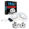thumbnail image 1 of TRQ Rear Performance Brake Pad & Rotor Kit Brake Caliper Brake Pads Brake Rotors Set Ceramic Solid Premium G-Coated Fits Select 2009-2013 Mazda 3, 1 of 8