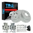 thumbnail image 1 of TRQ Rear Performance Brake Pad & Rotor Kit Brake Caliper Brake Pads Brake Rotors Set Semi-Metallic Premium G-Coated Fits Select 2002-2006 Acura RSX 2004-2005 Honda Civic, 1 of 4