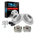 thumbnail image 1 of TRQ Rear Performance Brake Pad & Rotor Kit Brake Caliper Brake Pads Brake Rotors Set Semi-Metallic Solid Premium G-Coated Fits Select 2007-2008 Hyundai Entourage, 1 of 8