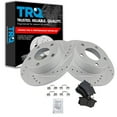 thumbnail image 1 of TRQ Rear Performance Brake Pad & Rotor Kit Brake Pads Brake Rotors Set Ceramic Premium G-Coated Fits Select 2002 Audi A4 Quattro S4, 1 of 5
