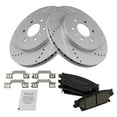 thumbnail image 1 of TRQ Rear Performance Brake Pad & Rotor Kit Brake Pads Brake Rotors Set Ceramic Premium G-Coated Fits Select 2004-2009 Cadillac SRX, 1 of 4