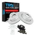 thumbnail image 1 of TRQ Rear Performance Brake Pad & Rotor Kit Brake Pads Brake Rotors Set Ceramic Premium G-Coated Fits Select 2004-2010 BMW X3, 1 of 6