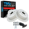 thumbnail image 1 of TRQ Rear Performance Brake Pad & Rotor Kit Brake Pads Brake Rotors Set Semi-Metallic Vented Premium G-Coated Fits Select 2009-2013 Subaru Forester 2008-2014 Impreza 2010-2014 Legacy Outback, 1 of 5