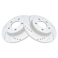 thumbnail image 1 of TRQ Rear Performance Brake Rotors Set Premium G-Coated Fits Select 2004-2013 Mazda 3, 1 of 5