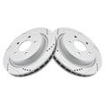 thumbnail image 1 of TRQ Rear Performance Brake Rotors Set Vented Premium G-Coated Cross Drilled & Slotted Fits Select 2004-2009 Cadillac XLR 2005-2013 Chevrolet Corvette, 1 of 5