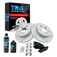 thumbnail image 1 of TRQ Rear Performance Coated Brake Rotor & Ceramic Pad Kit w/Chemicals BKA17996, 1 of 6