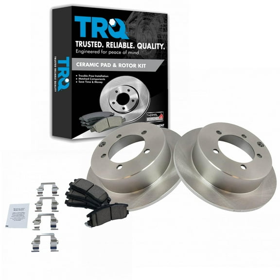 TRQ Rear Posi Ceramic Brake Pad &Rotor Set Kit Fits Select Chrysler Sebring Eclipse