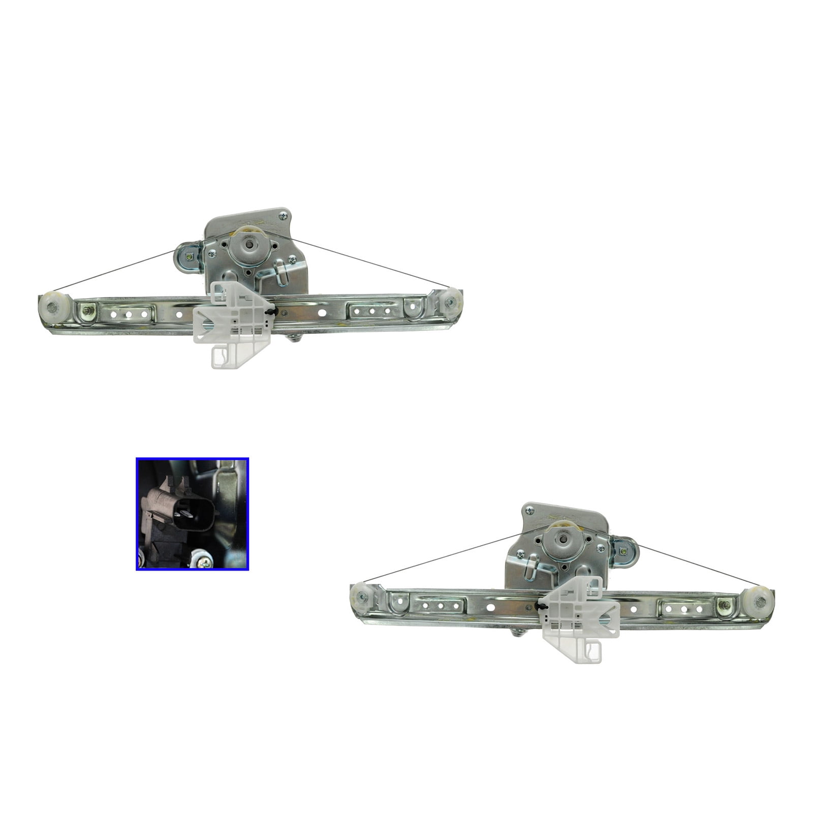 Power Rear Window Regulator TRQ Rear Power Window Regulators w/ Motor Pair Set Left & Right for ...