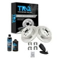 thumbnail image 1 of TRQ Rear Premium Posi Ceramic Brake Pad & Rotor Kit w/Chemicals for Subaru BKA16847, 1 of 6